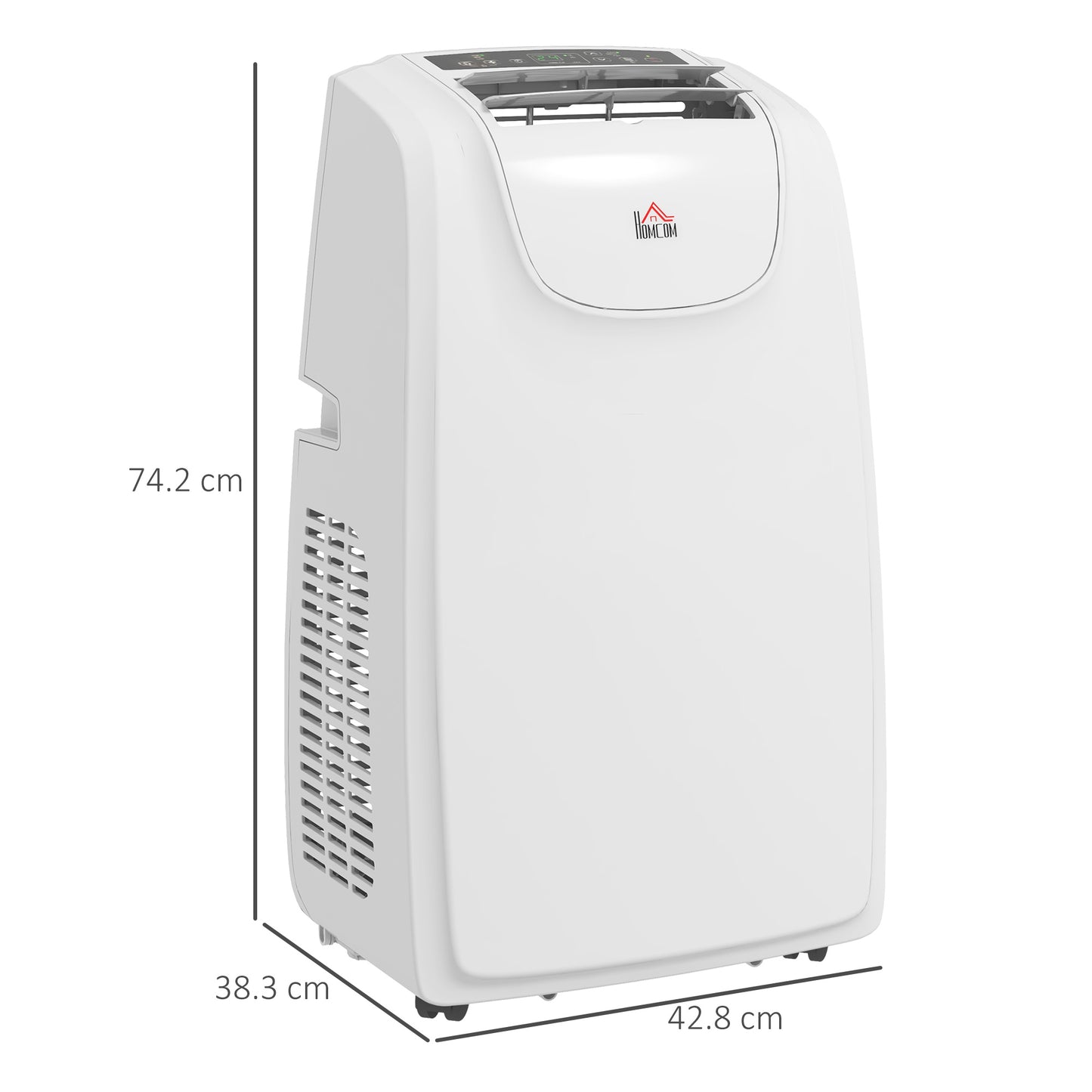 Mobile Air Conditioner for Room up to 28m², with Dehumidifier, Quiet Mode, 24H Timer, Wheels, Child Lock 12,000 BTU