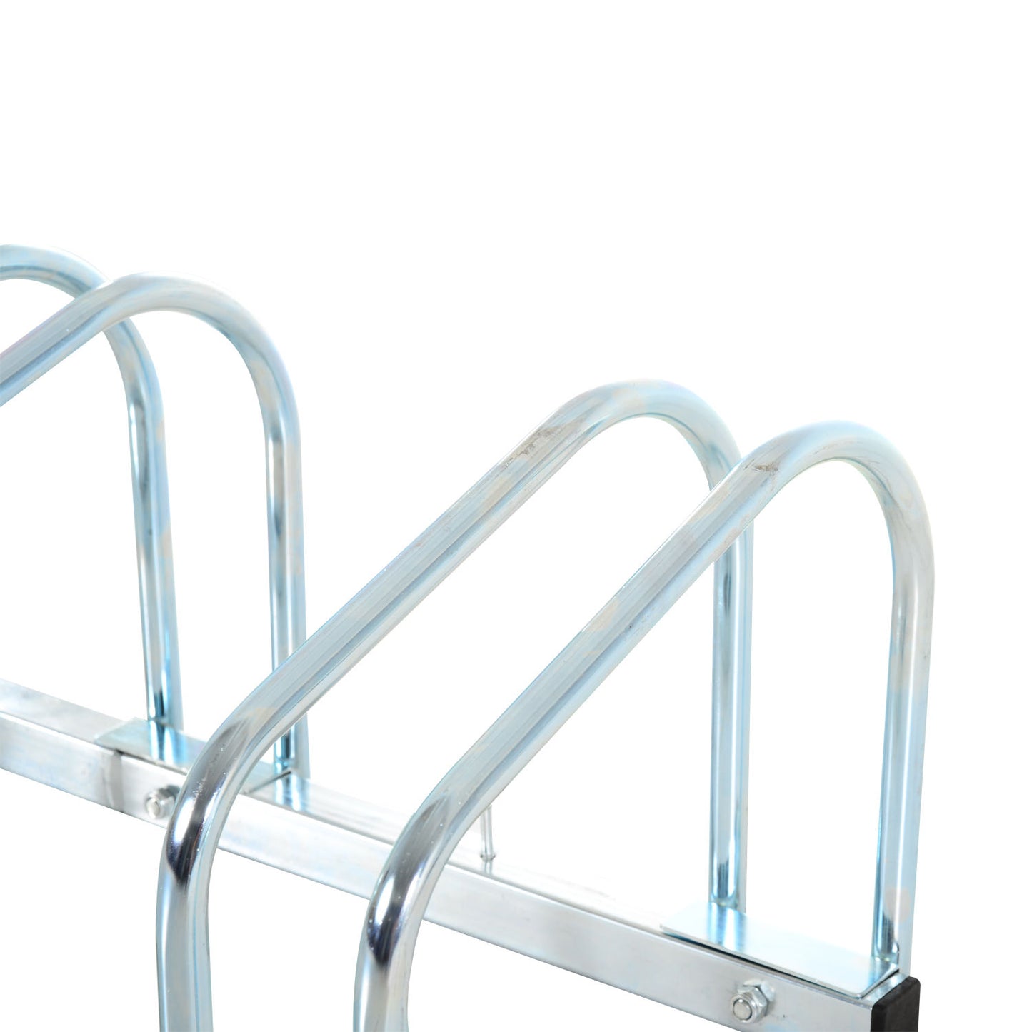 5-Bike Floor Parking Stand Silver