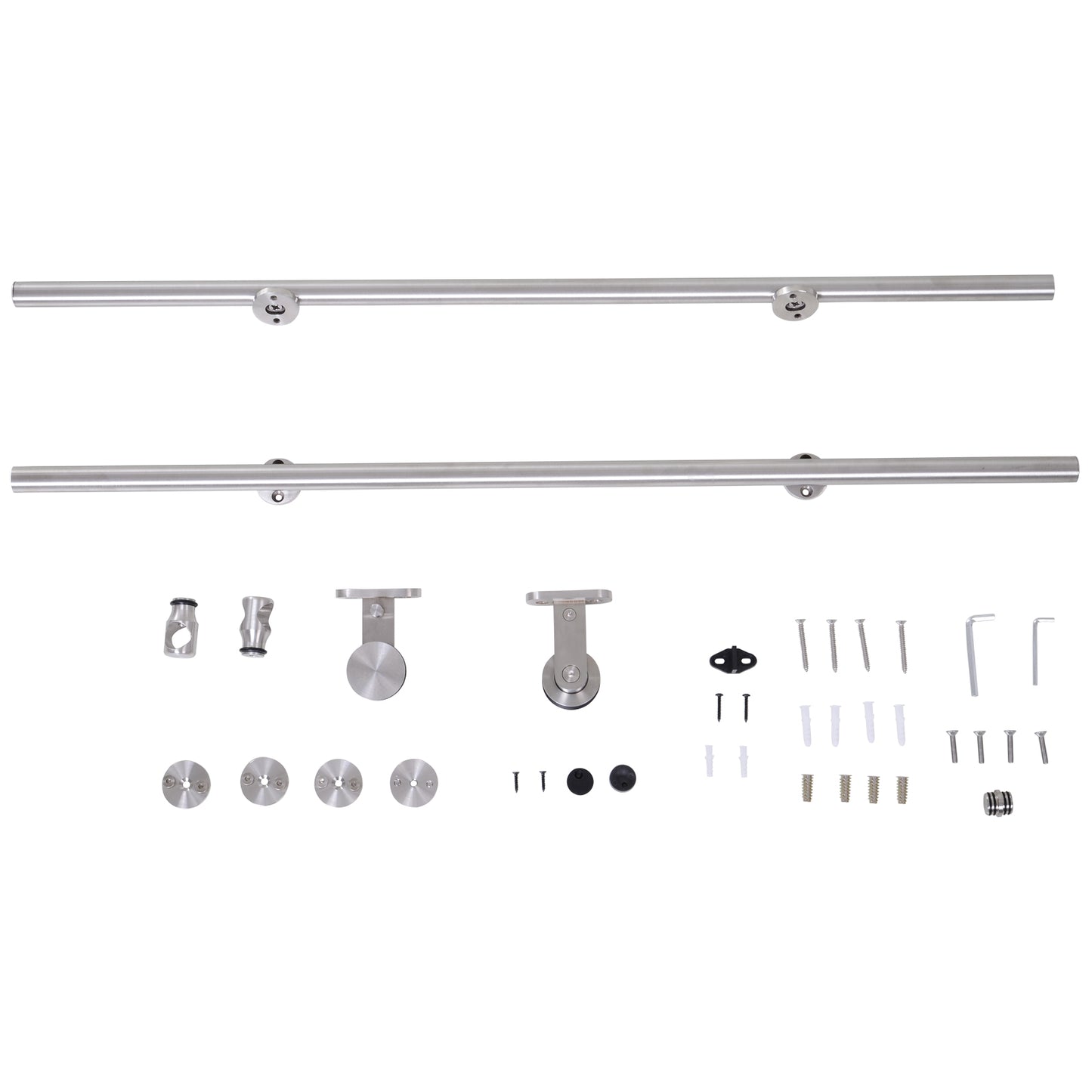 35-45mm Track Stainless Steel Sliding Door Kit Silver