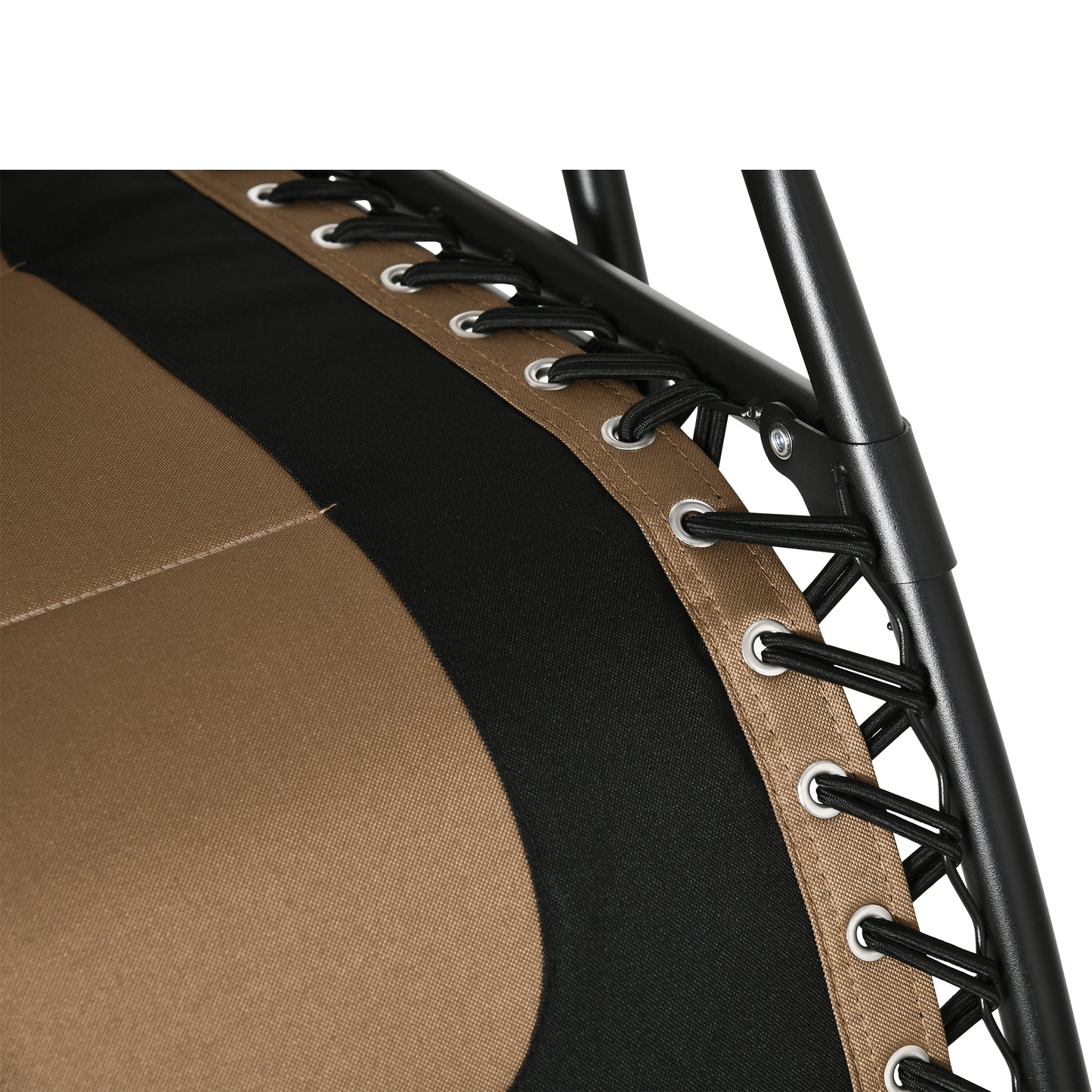 Outsunny Zero Gravity Lounger Chair, Folding Reclining Patio Chair with Shade Cover, Cup Holder and Headrest for Poolside, Camping, Brown