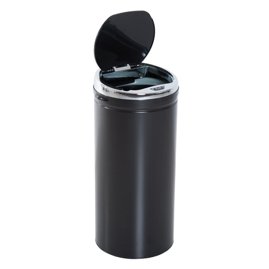 42L Stainless Steel Sensor Trash Can With Bucket-Black