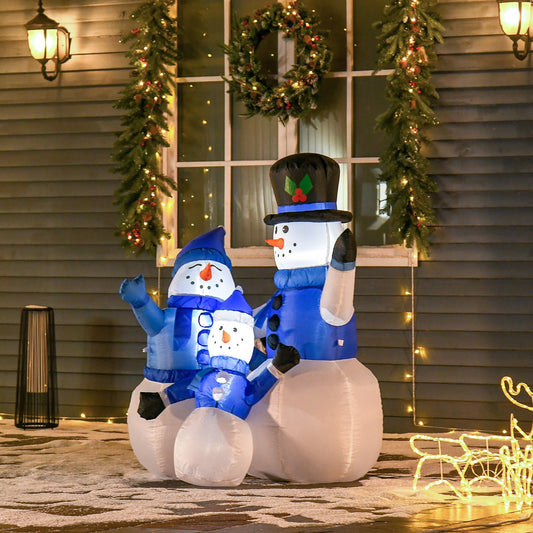 Christmas Inflatable Snowman Family Outdoor Home Seasonal Holiday Decoration With LED Light