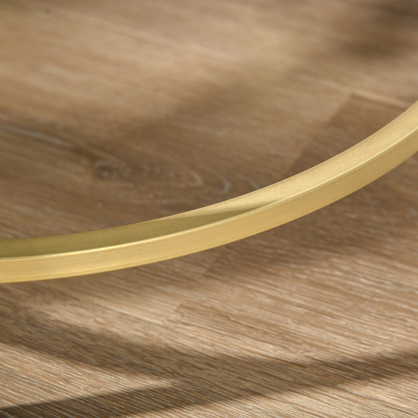 Round Side Table Modern Coffee Tables with Gold Metal Base, Table with Tempered Glass Tabletop, for Living Room, Bedroom, dining room