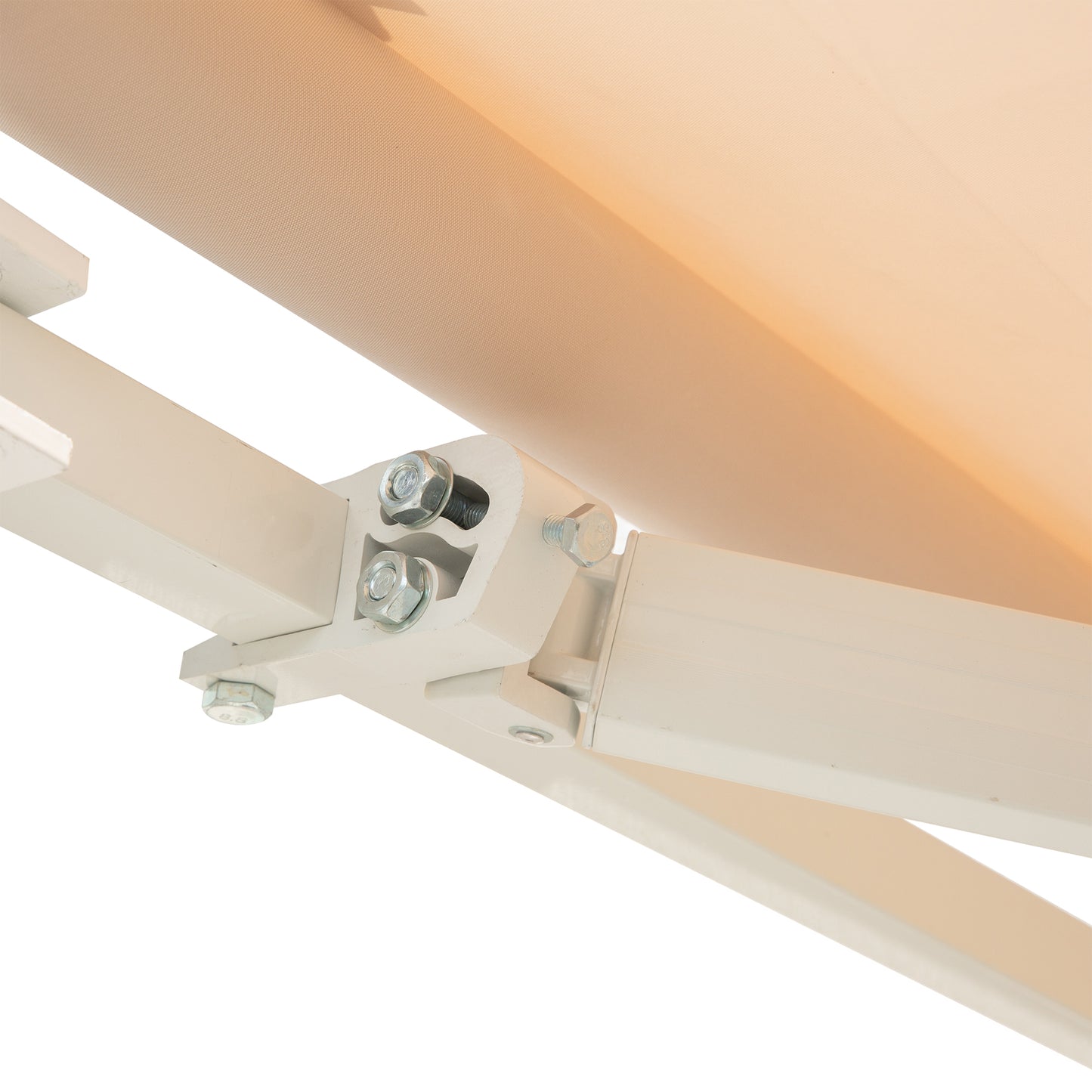 Outsunny Window Awning Canopy Garden Outdoor Shelter Patio Sun Shade UV Blocker Light Weight Aluminium Frame w/ Hand Crank 3 x 2m Beige