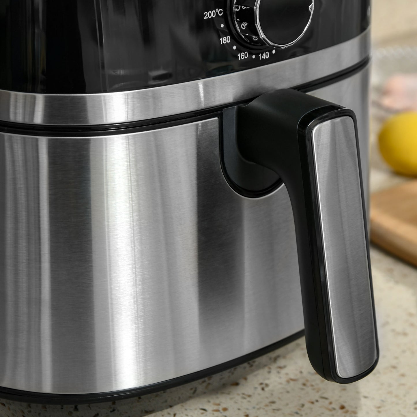 Air Fryers 1500W 4.5L Air Fryers Oven with Rapid Air Circulation, Adjustable Temperature, Timer and Nonstick Basket, Black