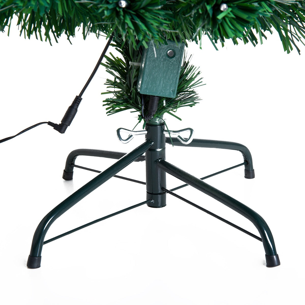 5ft 150cm Green Fibre Optic Artificial Christmas Tree - Multicolour