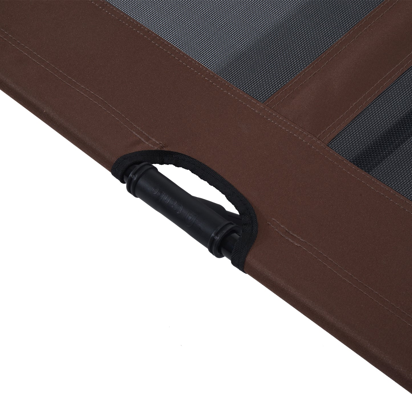 PawHut Large Raised Dog Bed Cat Elevated Lifted Cooling Portable Camping Basket Outdoor Indoor Mesh Pet Cot Metal Frame