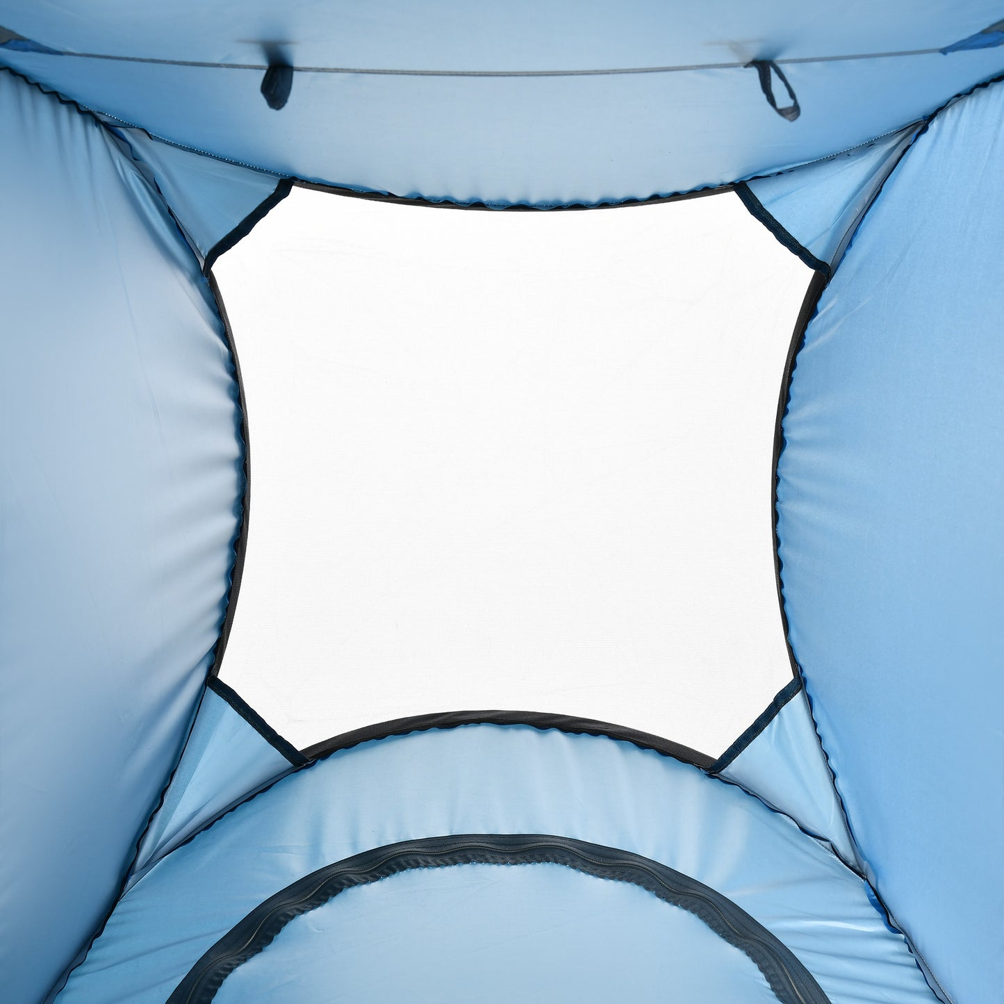 Outsunny Camping Shower Tent Pop Up Toilet Privacy for Outdoor Changing Dressing Bathing Storage Room Tents, Portable Carrying Bag for Hiking, Blue