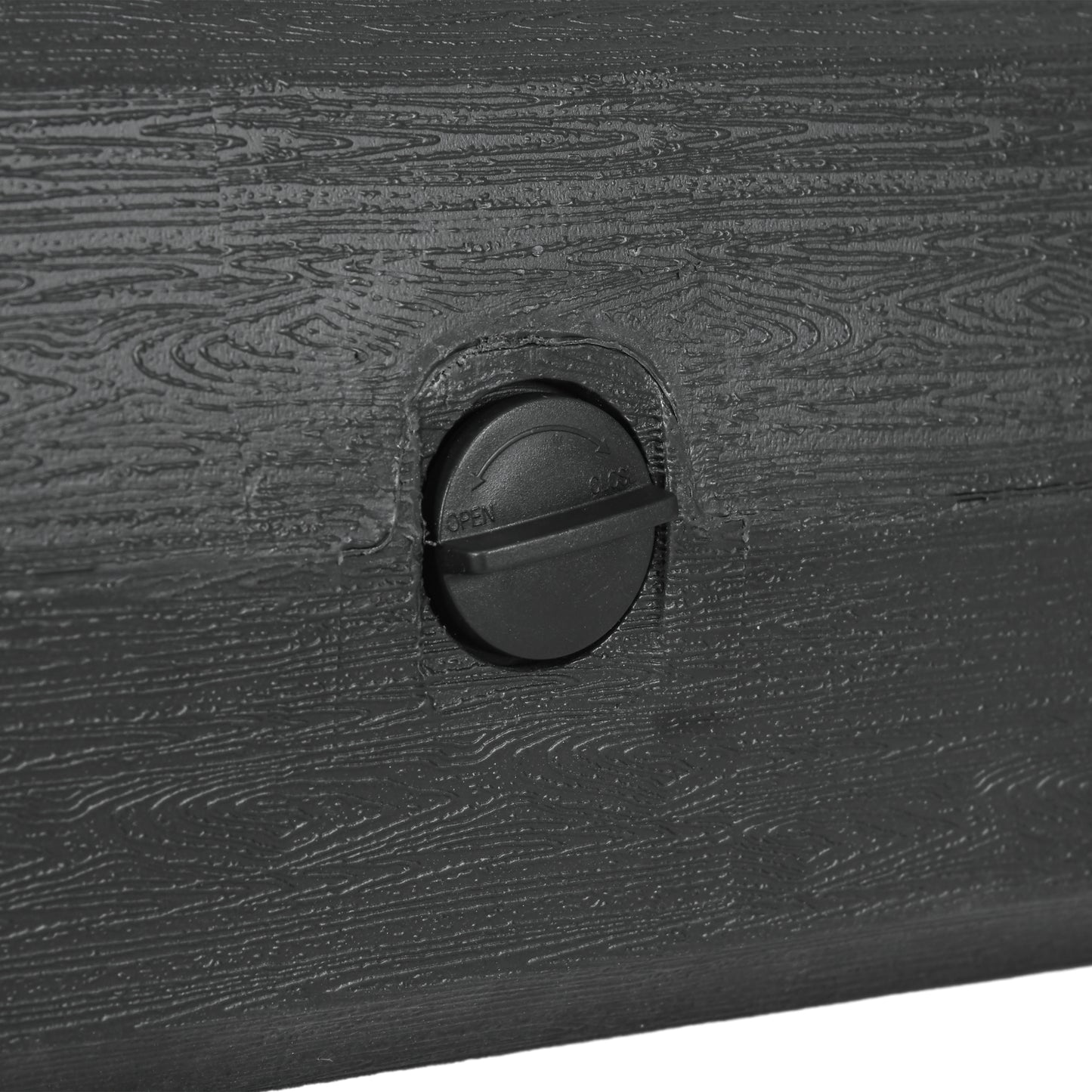 Outsunny 40kg Square Umbrella Parasol Base with Wood Effect, Plastic Umbrella Stand for Outdoor Patio Umbrella, Black