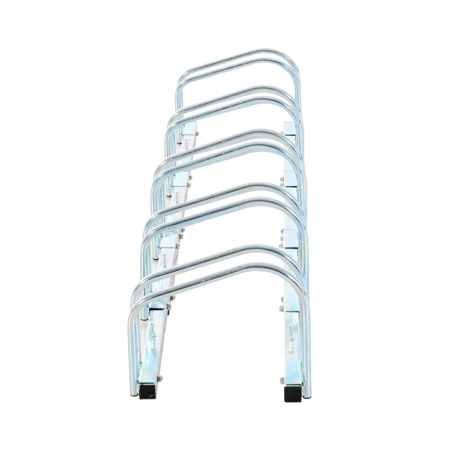 5-Bike Floor Parking Stand Silver