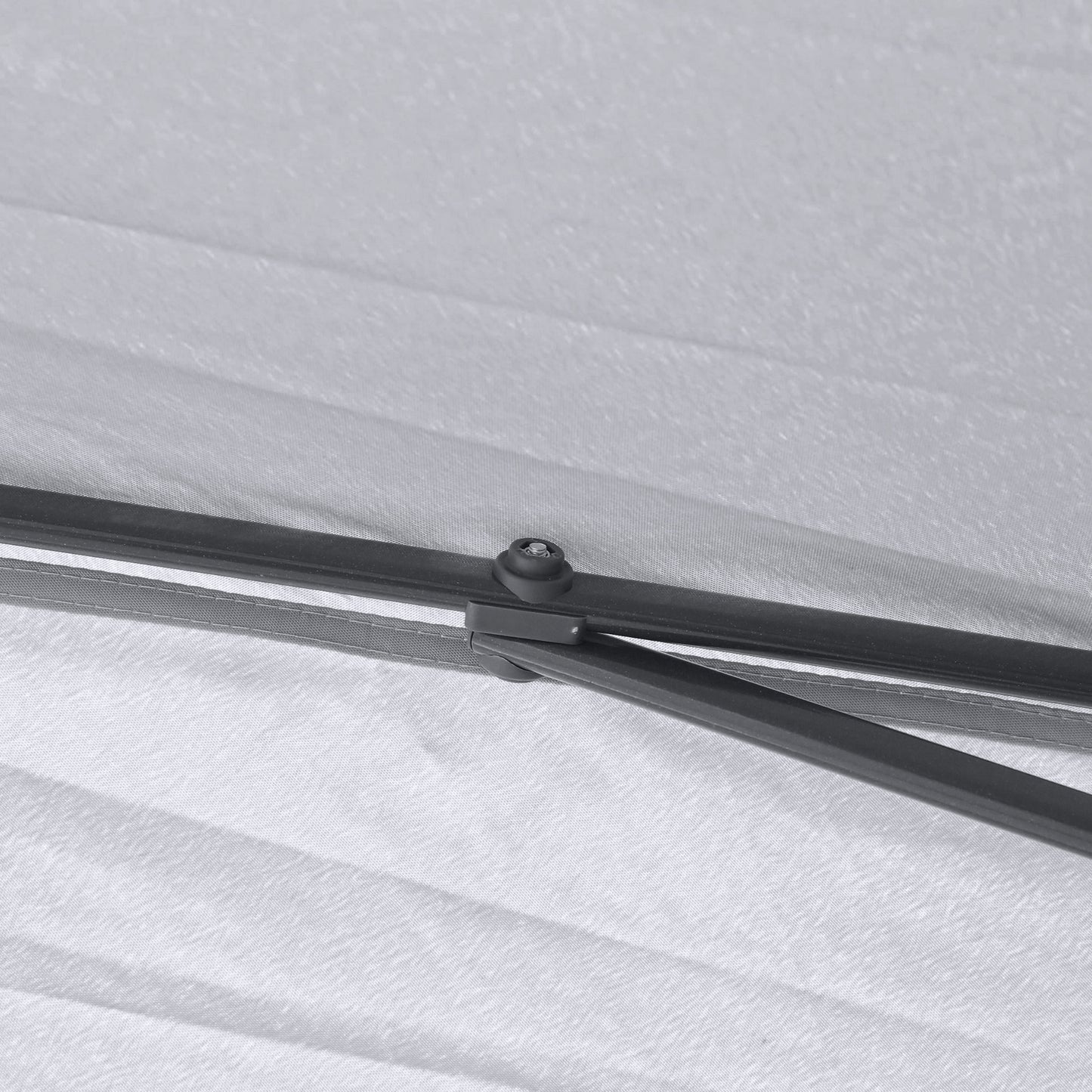 Outsunny 11' x 11' Pop Up Canopy, Double Roof Foldable Canopy Tent with Zippered Mesh Sidewalls, Height Adjustable and Carrying Bag, Event Tent Gray