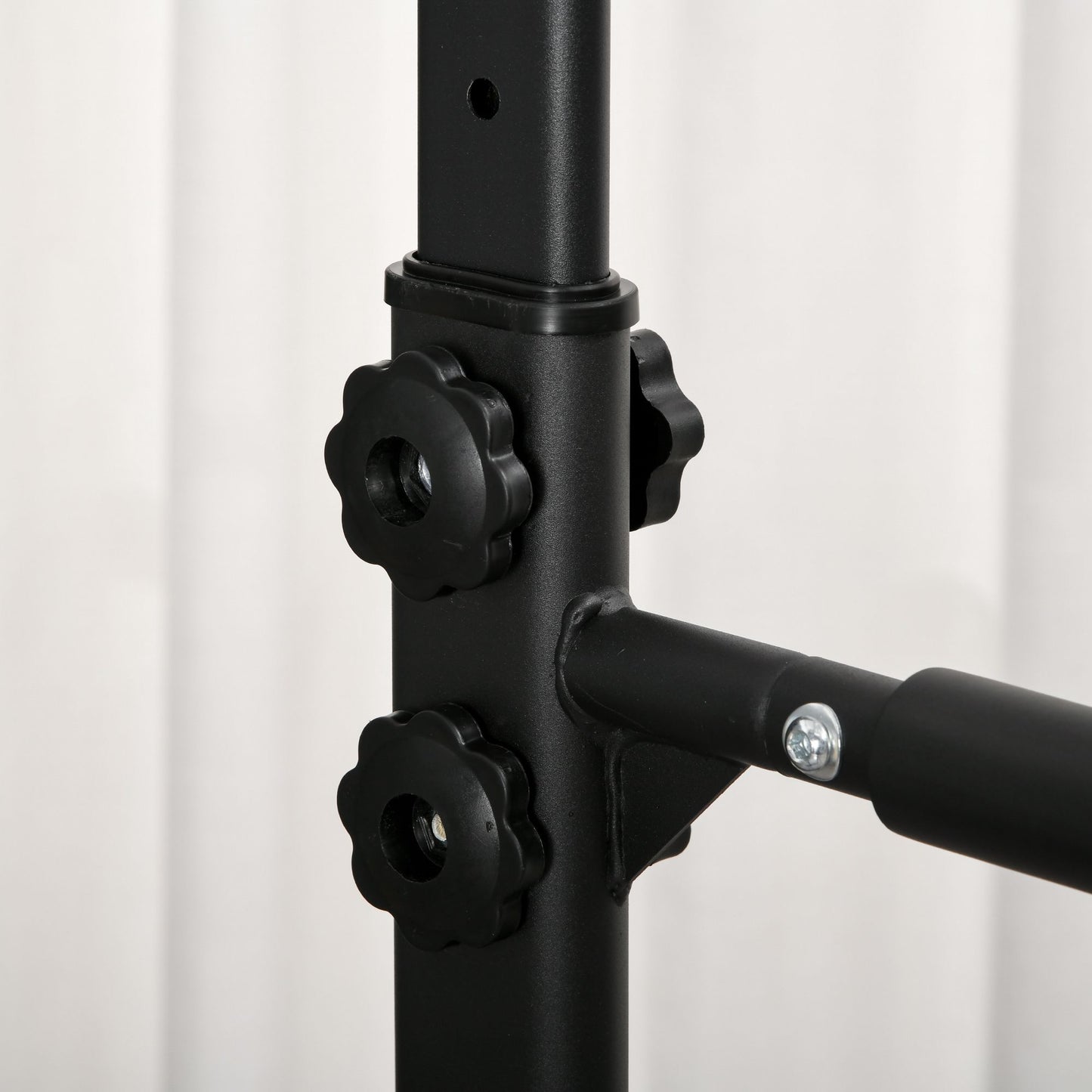 HOMCOM Pull Up Bar Multi-Function Height Adjustable Power Tower Dip Station Equipment