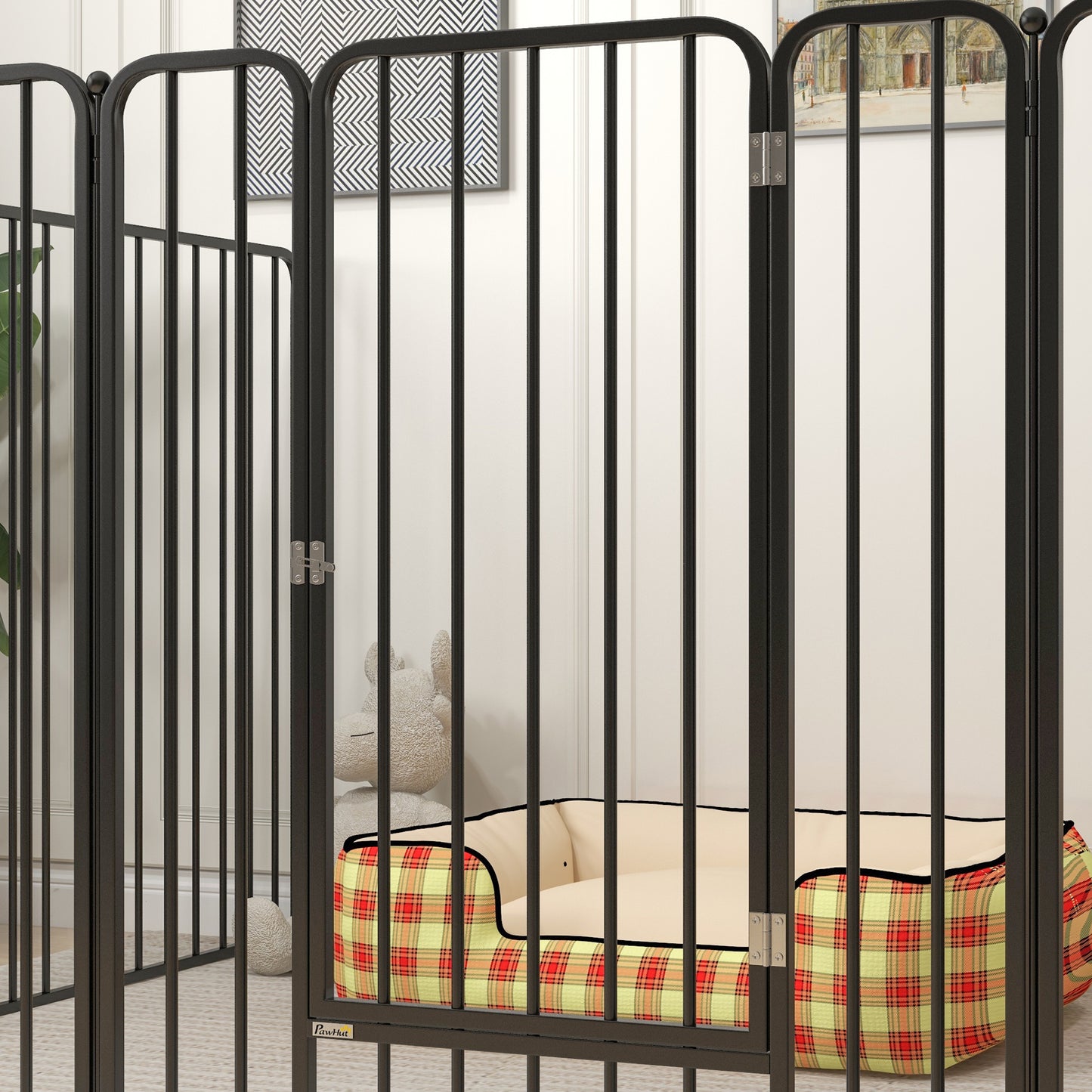 PawHut 8 Panels Heavy Duty Dog Pen, 100cm Height Pet Playpen for Indoor Outdoor, Small Medium Large Dogs