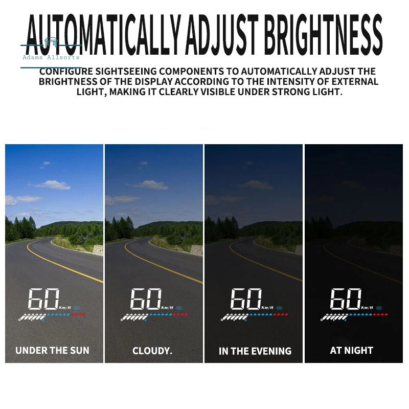 Combination Car HUD Head up Display Car OBD Universal Speedometer Water Temperature High Definition Suspension Projector