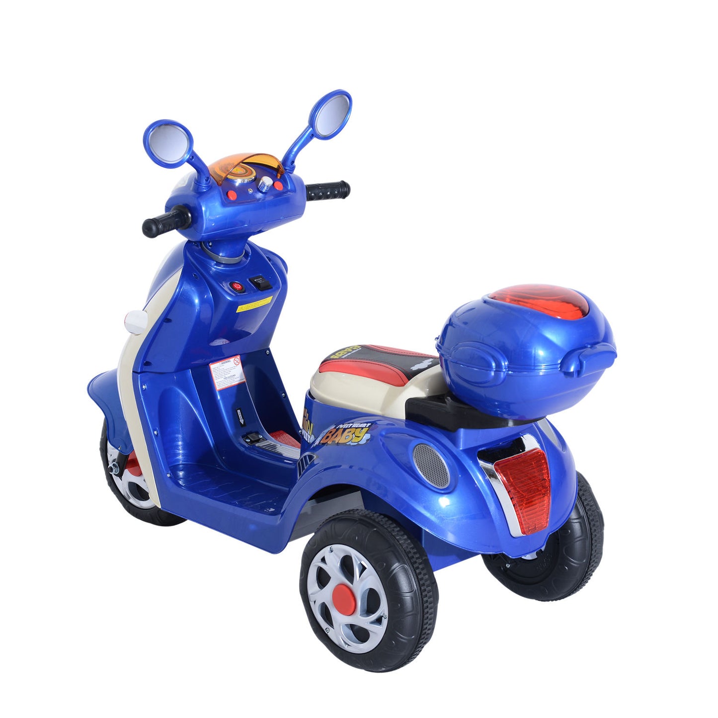 Children's Electric Ride on Toy Tricycle Car-Blue