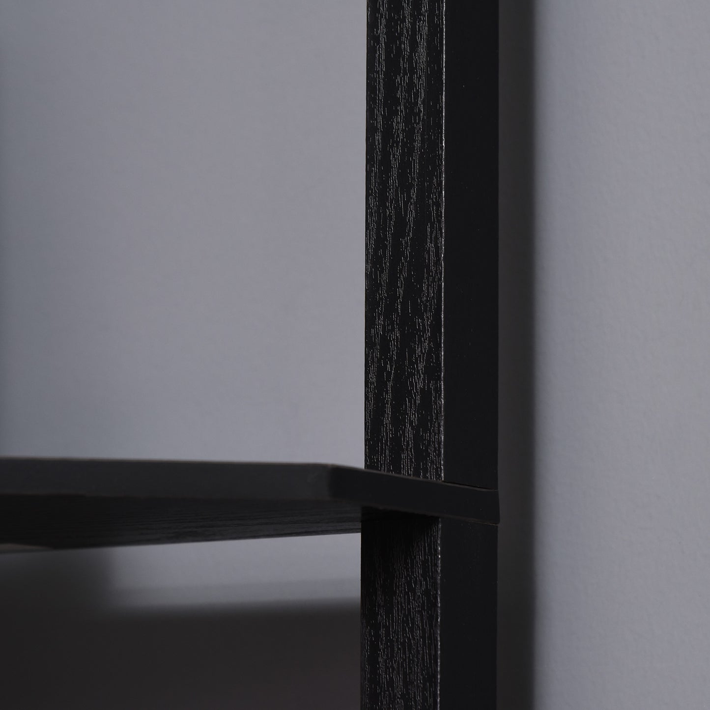 Corner Floor Lamp with Shelves, Modern Tall Standing Lamps for Living Room, Bedroom, with Pull Chain Switch (Bulb not Included), Black