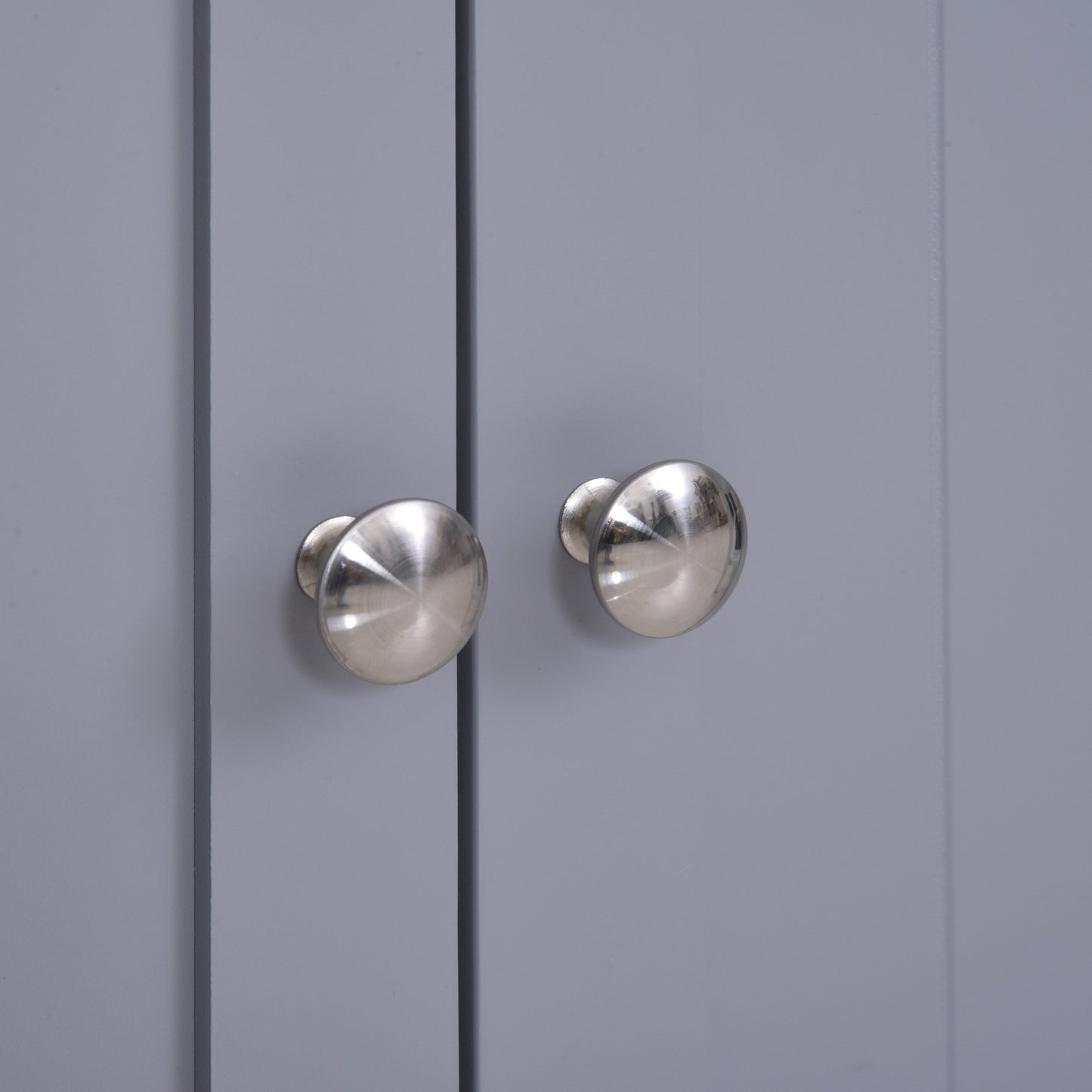 Kleankin Bathroom Storage Cabinet Free-Standing Bathroom Cabinet Unit w/ 2 Drawers Cupboard Adjustable Shelf Metal Handles 75x60cm - Grey and White