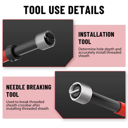 131 Piece Thread Repair Tool Kit Set, Metric M5 M6 M8 M10 M12 With HSS Drill Thread