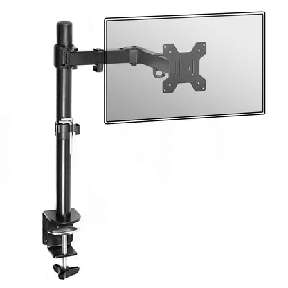 Maison & White Single Arm Monitor Bracket | VESA 13"-27" Up to 9kg | 360° Rotation 180° Tilt Swivel | 45cm Height 43.5cm Arm Extension | Cable Management | All Fixings Included | 2-Year Warranty
