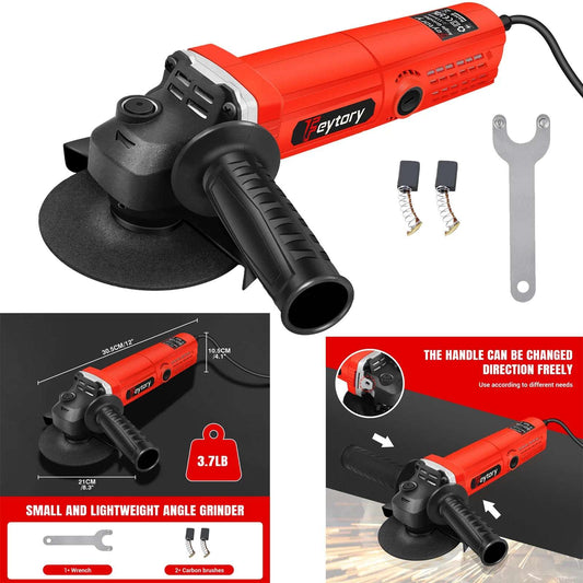 5000W Electric Corded Angle Grinder Grinding Sander Tool For Metal Tile Cutting & Polishing M14 12000RPM