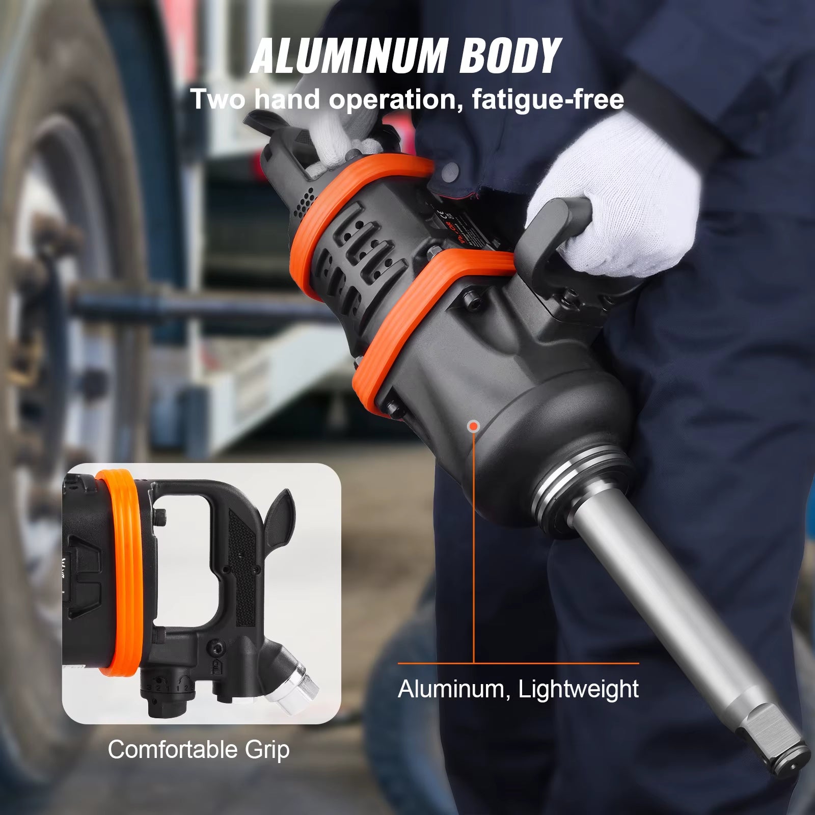1 Inch Air Impact Wrench up to 5175 Ft-Lbs Beast Reverse Torque Output Pneumatic Impact Gun for Repairs And Maintenance