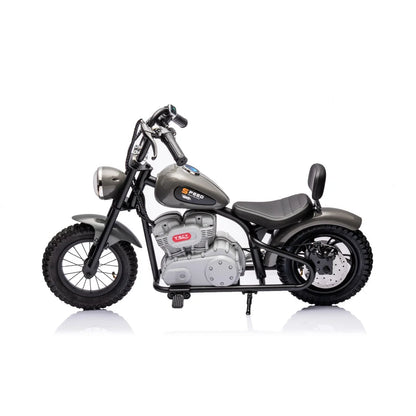 S-P-E-E-D 36V Electric Chopper Motorcycle Ride-On | 350W Twist-Grip Throttle, LED & Horn