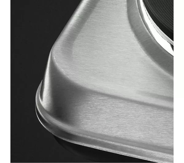 Russell Hobbs 15199 Mini Hob | 2-Plate Tabletop Hob | 1500W & 750W Independent Plates | Variable Heat Control | Neon Indicator | Stainless Steel | Portable Camping Holiday