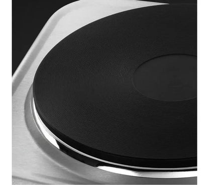 Russell Hobbs 15199 Mini Hob | 2-Plate Tabletop Hob | 1500W & 750W Independent Plates | Variable Heat Control | Neon Indicator | Stainless Steel | Portable Camping Holiday