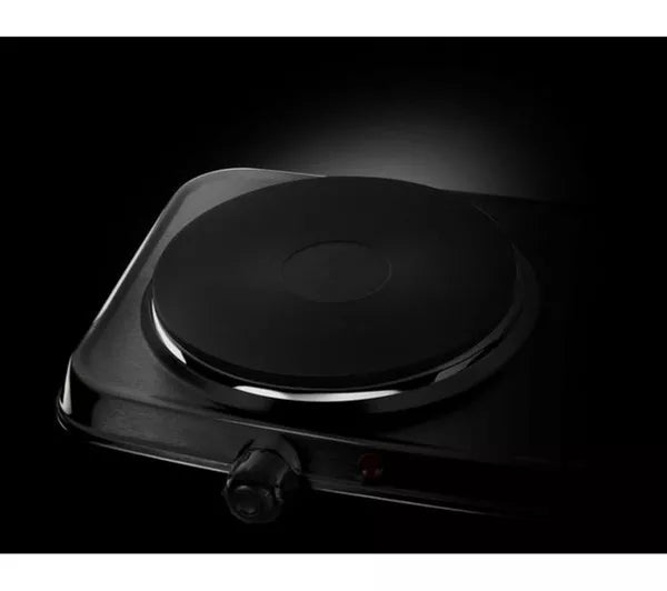 Russell Hobbs 15199 Mini Hob | 2-Plate Tabletop Hob | 1500W & 750W Independent Plates | Variable Heat Control | Neon Indicator | Stainless Steel | Portable Camping Holiday