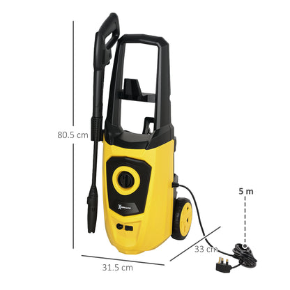 DURHAND 1800W High Pressure Washer, 150 Bar Pressure, 510 L/h Flow, High-Performance Portable Power Washer Jet Wash Cleaner with 6M Hose