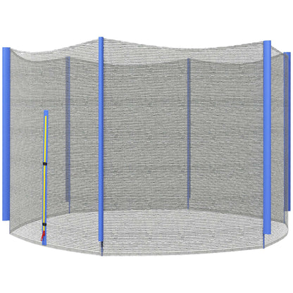 SPORTNOW Trampoline Net Replacement for 8ft Round Trampoline with 6 Straight Poles, Weather-Resistant Trampoline Netting Replacement with Zipped Entrance, Poles Not Included, Blue