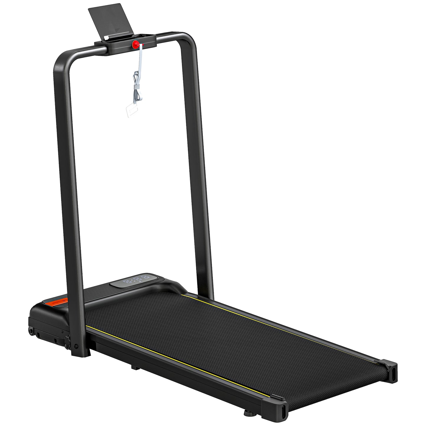 Folding Walking Treadmill | Under-Desk Walking Pad | Manual Incline | 2.0HP | 1-6km/h | LED Display & Remote | Black