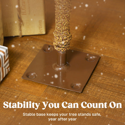 Set of 3 Pencil Flocked Christmas Tree, 3ft 4ft 5ft