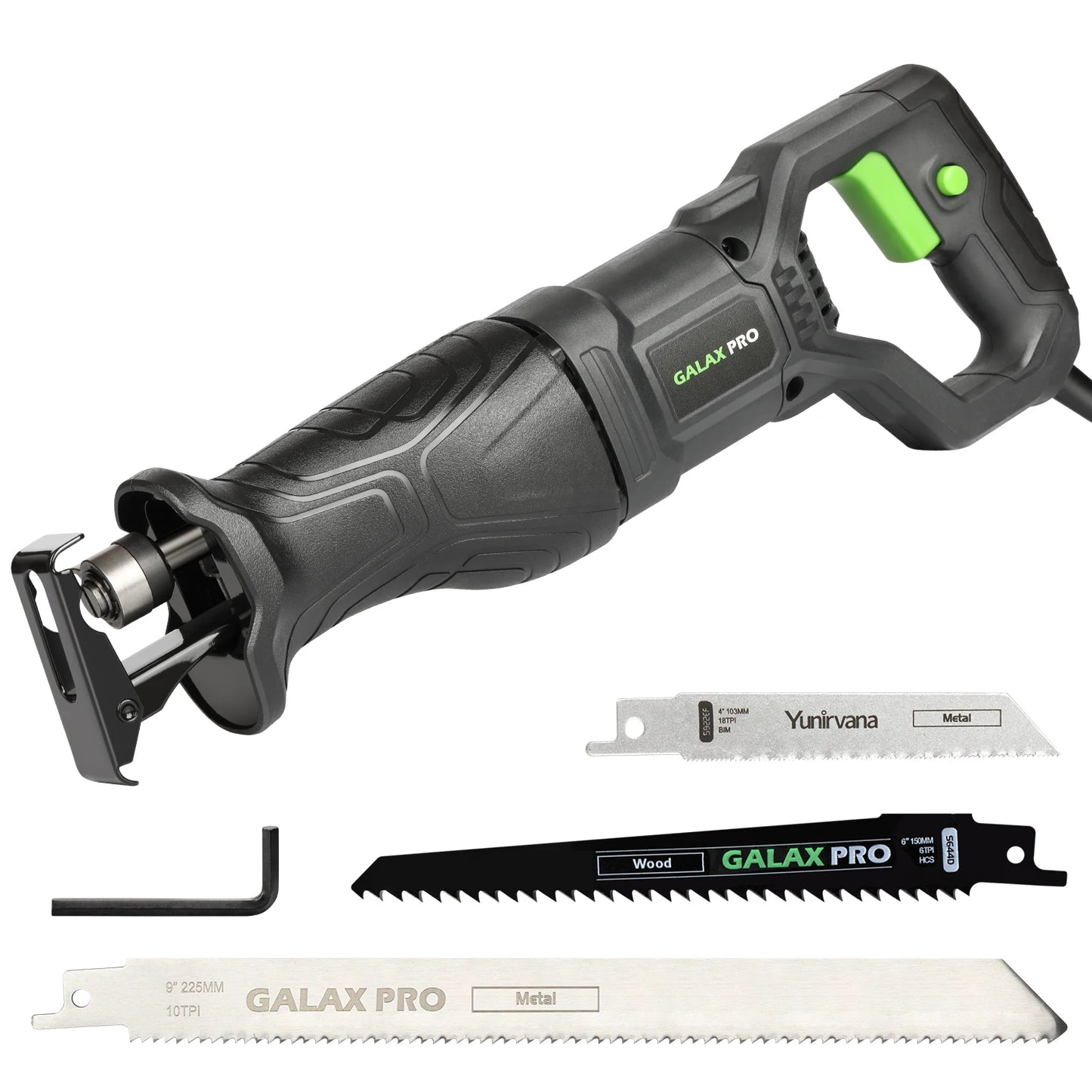 GALAX PRO Reciprocating Saw 710W Powerful Motor 3000SPM Electric Saber Saw 115Mm Max Cut Depth Carpenter Tools for Metal PVC