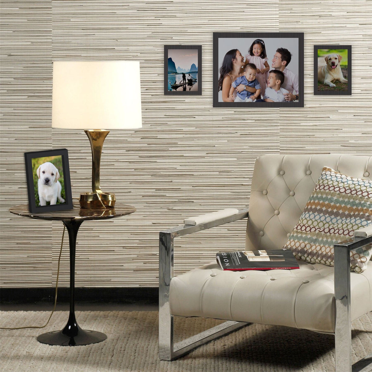 Maison & White Set of 10 Black Assorted Photo Frames | 3 Sizes: 6x4in, 7x5in & 10x8in | Wall Mount or Free-Standing | Portrait & Landscape | E1 Fiberboard | Gallery Wall | 2-Year Warranty
