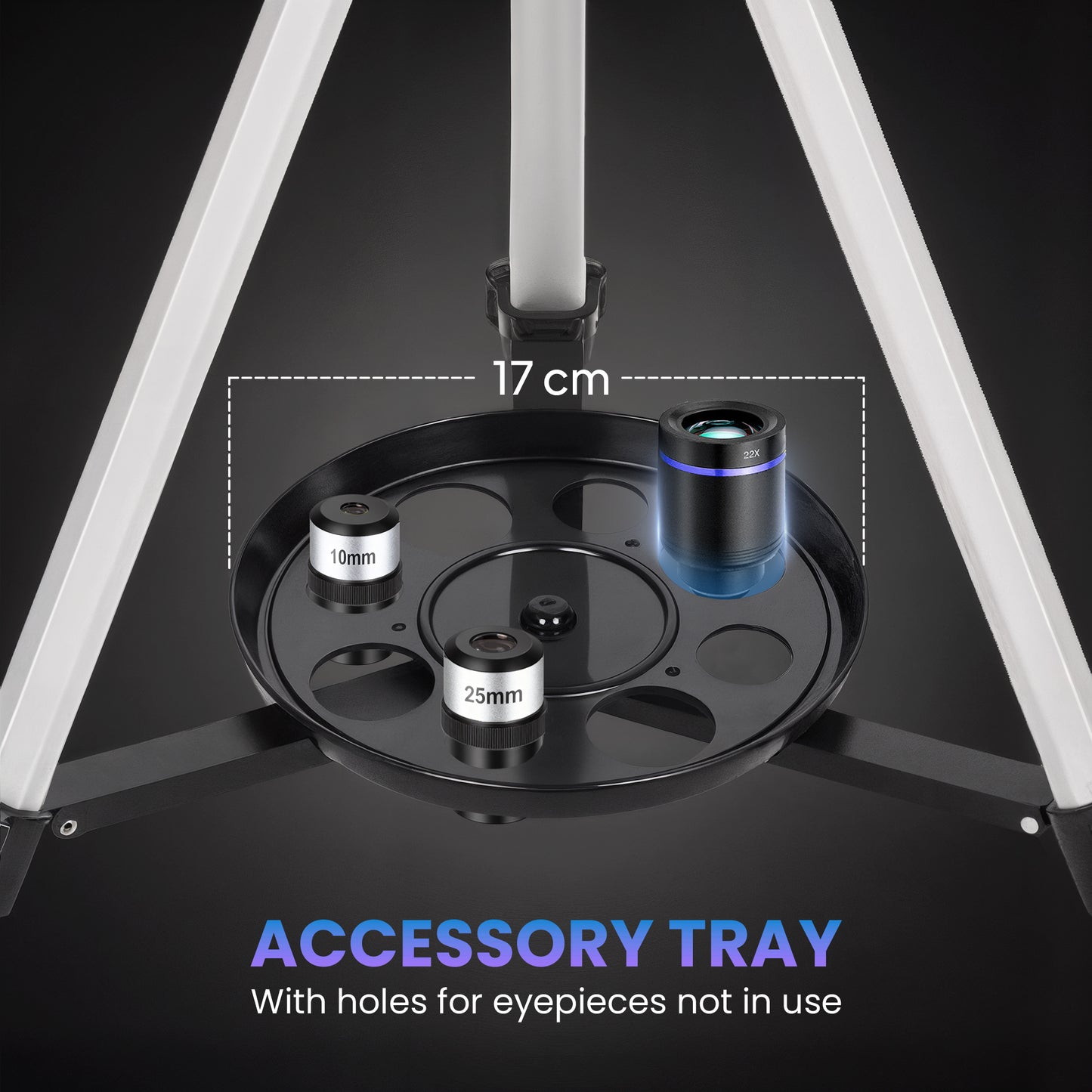 Astronomy Telescope for Adults and Beginners with 70 mm Aperture, Carry Bag, White