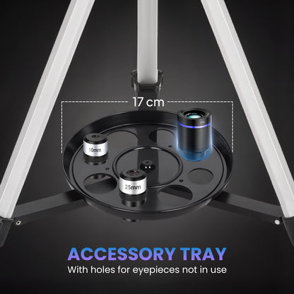 Astronomy Telescope for Adults and Beginners with 70 mm Aperture, Carry Bag, White