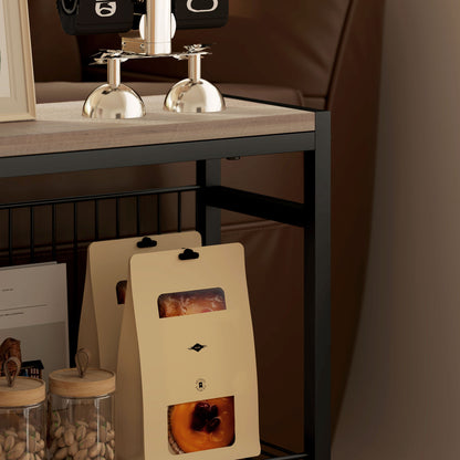 Three Shelf Industrial Side Table - Grey