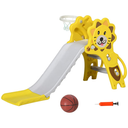 AIYAPLAY 2 in 1 Baby Slide for Indoor Use with Basketball Hoop, Basketball, for Ages 18-36 Months