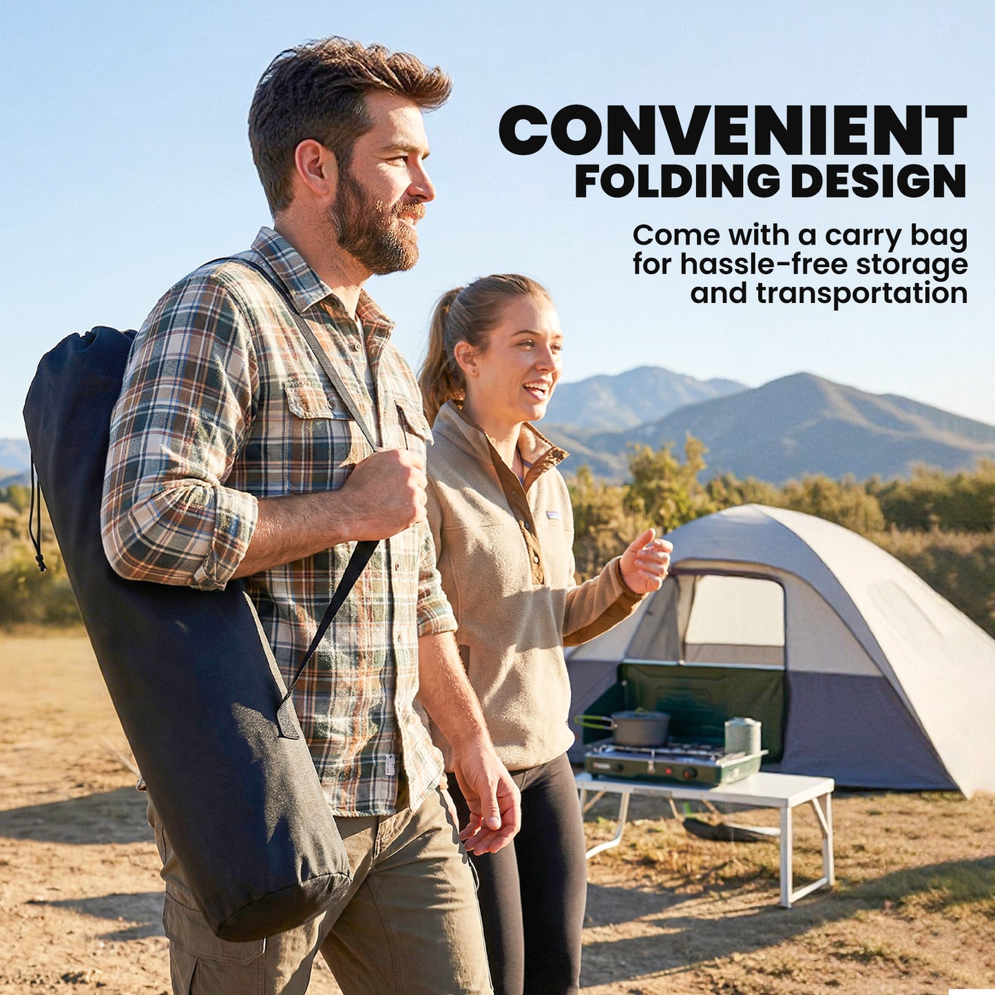 Padded Folding Camping Chair | 50cm Seat | Side Pocket | Cup Holder | Water Repellent Oxford | Carry Bag | 150kg | 59x60x94cm | Dark Blue