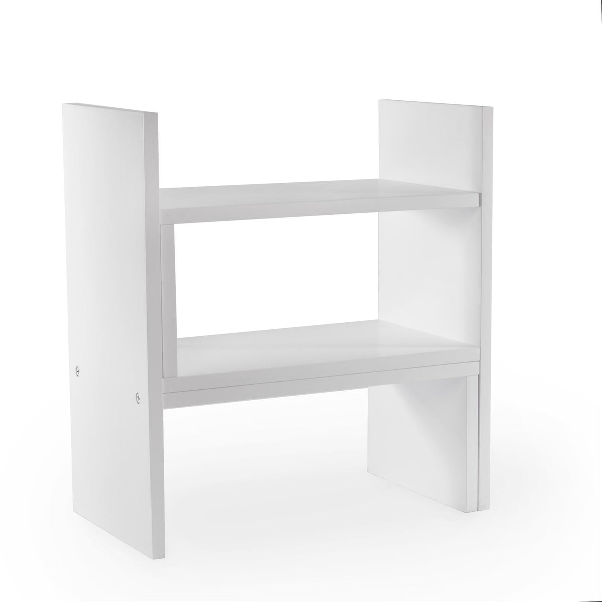 Maison & White Multipurpose Desk Storage Organiser & Bookshelf | White | 35H x 32-63W x 17D cm | Expandable | Wood | 2-Year Warranty | Assembly Required