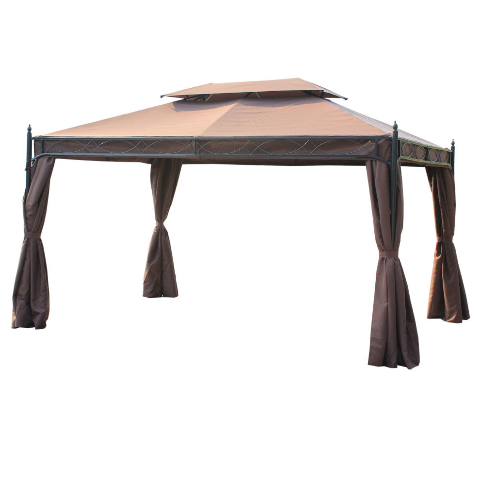 Outdoor 3 X 4m Garden Metal Gazebo Marquee Patio Party Tent Canopy Shelter with Sidewalls Pavilion