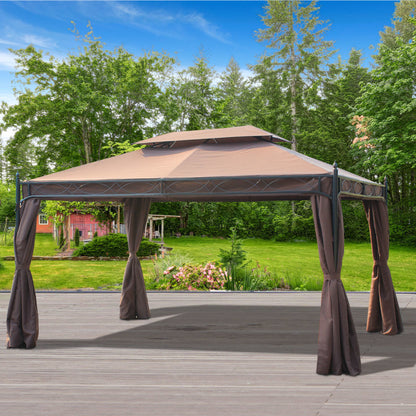 Outdoor 3 X 4m Garden Metal Gazebo Marquee Patio Party Tent Canopy Shelter with Sidewalls Pavilion
