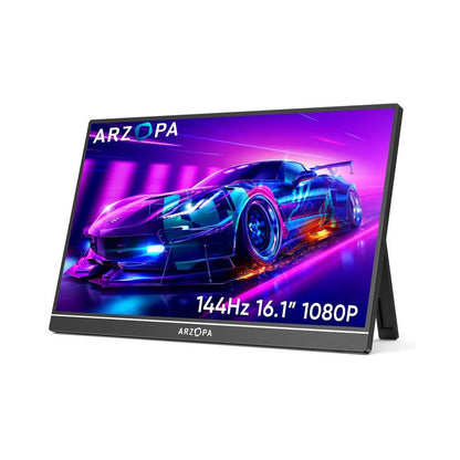ARZOPA 16.1 inch 100% sRGB 144Hz Portable Monitor Gaming  Laptop Display with Type C Mini HDMI For PS/Steam/Deck/Switch/PC/Mac