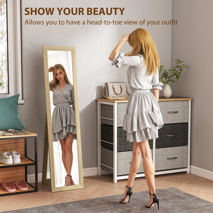 37 x 157 cm Full Length Mirror - Natural