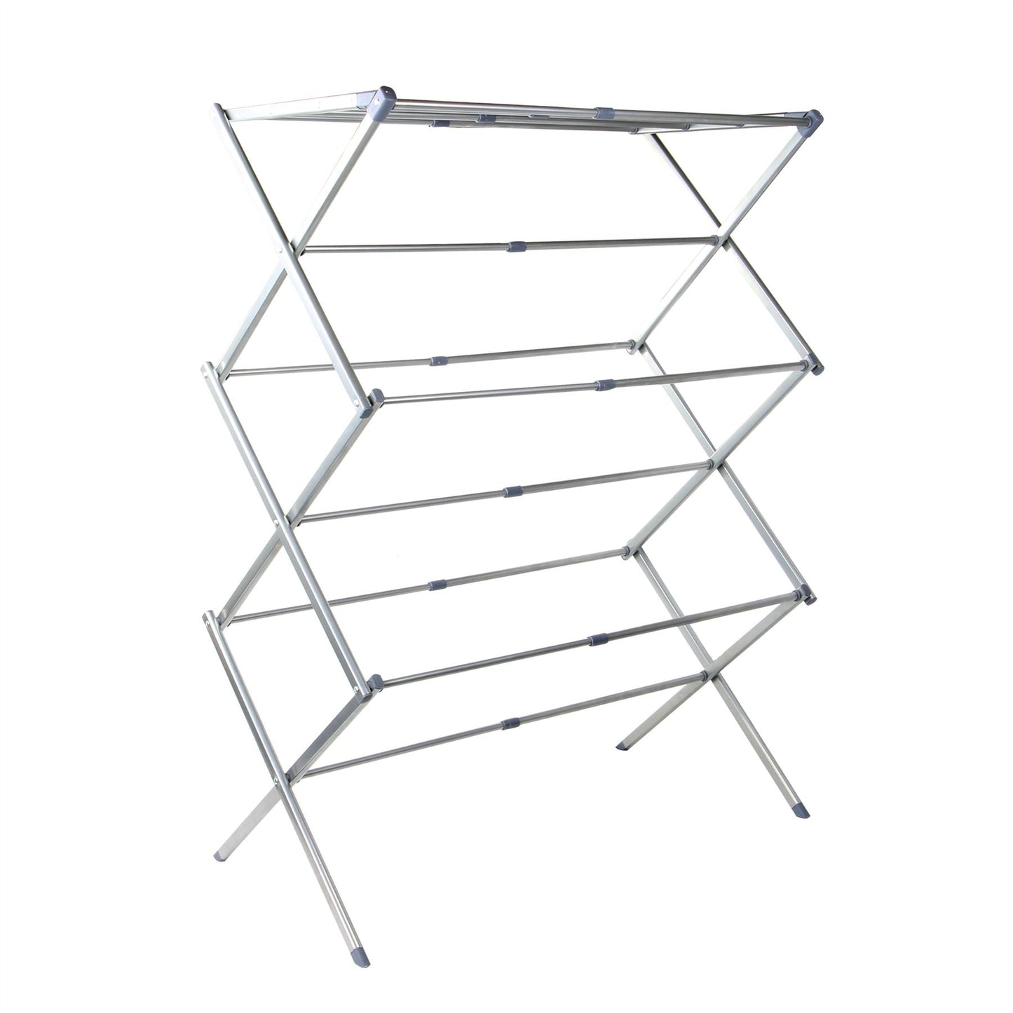 Expandable Folding Clothes Airer | 3-Tier | Scissor-Lift Steel Frame | Folds to 44x51.5x9cm | Extends to 102x71x38cm | Indoor Use | 2-Year Guarantee