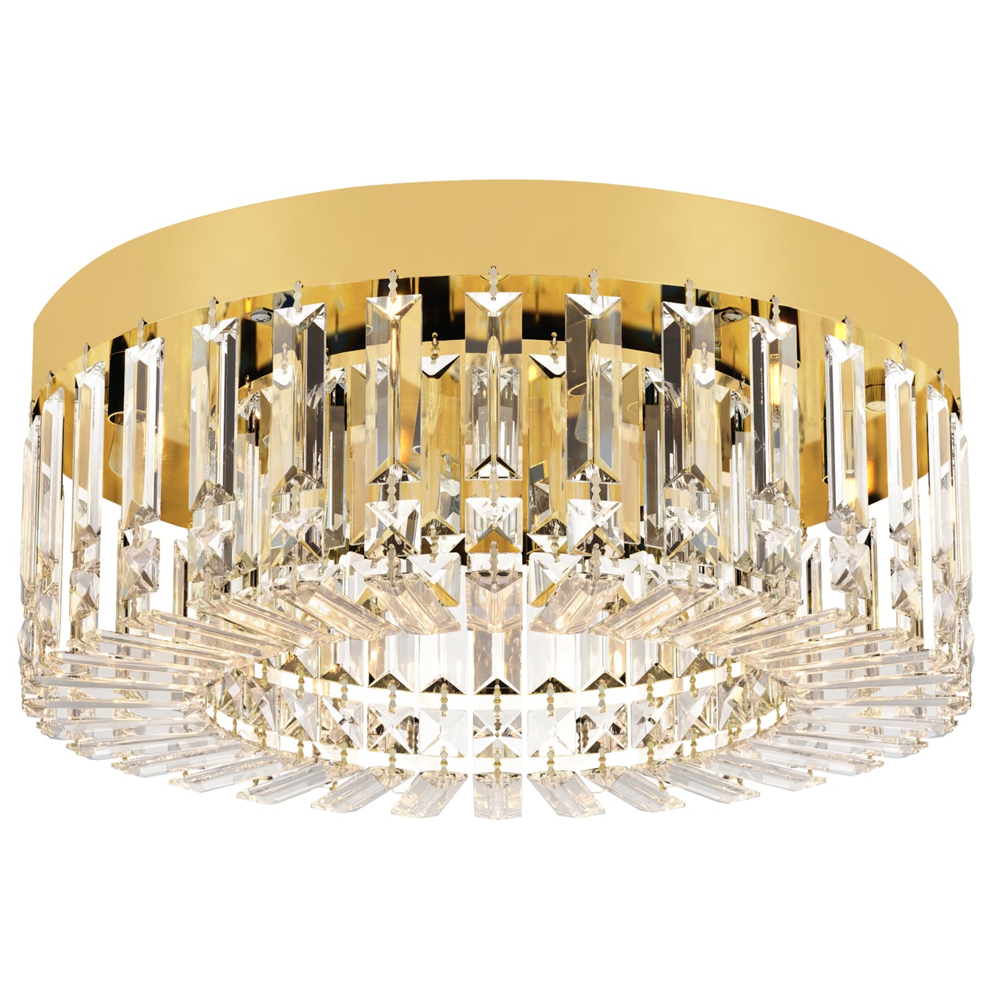 Crystal Chandelier | 160 Crystal Pendants | 6-Light G9 | Ø40cm | 10-40m² | Gold Tone