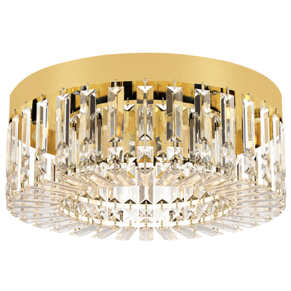 Crystal Chandelier | 160 Crystal Pendants | 6-Light G9 | Ø40cm | 10-40m² | Gold Tone