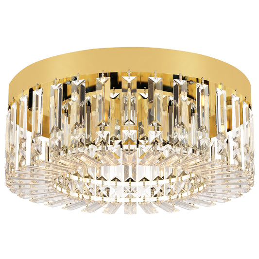 Crystal Chandelier | 160 Crystal Pendants | 6-Light G9 | Ø40cm | 10-40m² | Gold Tone