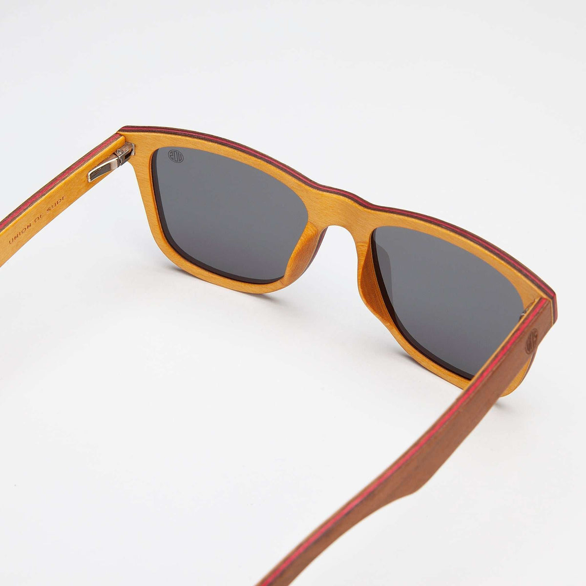 Union Of Surf Fistral Wood Look Polarised Sunglasses | Laminated Wood Frame | UV400 | Glare-Reducing | Classic Silhouette | 6 Lens Options | Travel Beach Driving Daily Wear